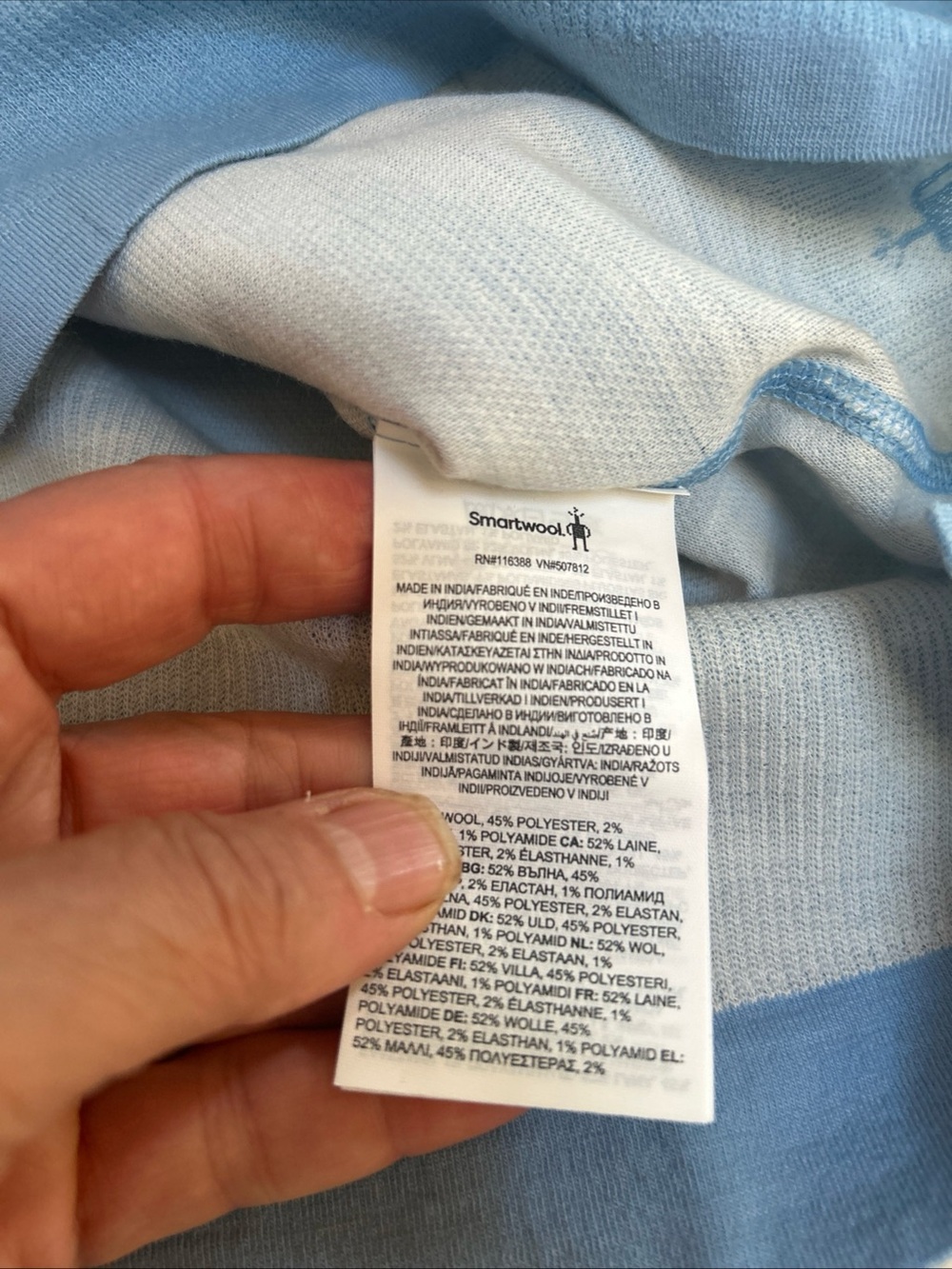 Smartwool Women’s Merino Wool Intraknit Base Layer Crew Top Sz M New Blue 130$ - Picture 4 of 5